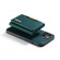 iPhone 14 DG.MING M2 Series 3-Fold Card Bag Leather Case - Green