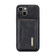 iPhone 14 DG.MING M2 Series 3-Fold Card Bag Leather Case - Black