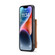 iPhone 14 DG.MING M2 Series 3-Fold Card Bag Leather Case - Brown