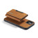 iPhone 14 DG.MING M2 Series 3-Fold Card Bag Leather Case - Brown