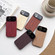 iPhone 14 Wood Grain TPU Phone Case with Lens Film - Red