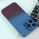 iPhone 14 Gradient Starry Silicone Phone Case with Lens Film - Blue Red