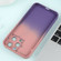 iPhone 14 Gradient Starry Silicone Phone Case with Lens Film - Pink Purple