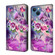 iPhone 13 / 14 Crystal 3D Shockproof Protective Leather Phone Case - Butterfly