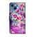 iPhone 13 / 14 Crystal 3D Shockproof Protective Leather Phone Case - Butterfly