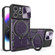 iPhone 14 CD Texture Sliding Camshield Magnetic Holder Phone Case - Purple