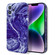 iPhone 14 Marble Pattern Phone Case - Purple White