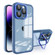 iPhone 14 Invisible Lens Bracket Matte Transparent Phone Case - Royal Blue