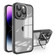 iPhone 14 Invisible Lens Bracket Matte Transparent Phone Case - Black