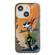 iPhone 14 Animal Pattern Oil Painting Series PC + TPU Phone Case - Bicycle Dog