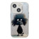 iPhone 14 Animal Pattern Oil Painting Series PC + TPU Phone Case - Black Dog