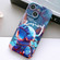 iPhone 14 Painted Pattern Precise Hole PC Phone Case - Blue Paint Astronaut