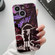 iPhone 14 Painted Pattern Precise Hole PC Phone Case - Black Purple Umbrella Boy