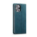 iPhone 14 Pro CaseMe-013 Multifunctional Retro Frosted Leather Phone Case - Blue