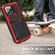 iPhone 14 Pro R-JUST Shockproof Waterproof Dust-proof Case with Holder - Red iPhone 14 Pro R-JUST Shockproof Waterproof Dust-proof Case with Holder - Red