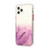 iPhone 14 Pro Marble Pattern Glittery Powder Shockproof TPU + Acrylic Phone Case - Purple