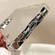 iPhone 14 Pro Electroplated Mirror Waves Silicone Phone Case - Silver