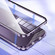 iPhone 14 Pro Magnetic Double-buckle HD Tempered Glass Phone Case - Purple