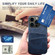 iPhone 14 Pro Suteni Calf Texture Card Slots Phone Case - Blue