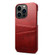 iPhone 14 Pro Suteni Calf Texture Card Slots Phone Case - Red