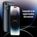 iPhone 14 Pro R-JUST RJ52 3-Line Style Metal TPU Shockproof Phone Case - Black