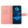 iPhone 14 Pro Stitching Embossed Leather Phone Case - Pink