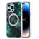 iPhone 14 Pro Dual-side IMD Marble Magsafe Phone Case - Dark Green
