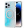 iPhone 14 Pro Dual-side IMD Marble Magsafe Phone Case - Sky Blue