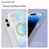 iPhone 14 Pro Dual-side IMD Marble Magsafe Phone Case - Sky Blue