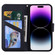 iPhone 14 Pro Cartoon Buckle Horizontal Flip Leather Phone Case - Black