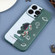 iPhone 14 Pro Color Contrast Astronaut Pattern TPU Phone Case - Green
