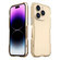 iPhone 14 Pro Sharp Edge Magnetic Shockproof Metal Frame Phone Case - Gold