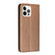 iPhone 14 Pro Carbon Fiber Texture Magnetic Flip Leather Phone Case - Brown