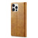 iPhone 14 Pro LC.IMEEKE Calf Texture Horizontal Flip Leather Case - Yellow iPhone 14 Pro LC.IMEEKE Calf Texture Horizontal Flip Leather Case - Yellow