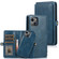 iPhone 14 Pro Strong Magnetic Detachable Leather Case - Blue