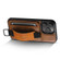 iPhone 14 Pro Suteni H13 Card Wallet Wrist Strap Holder PU Phone Case - Brown