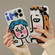 iPhone 14 Pro Face Couple Pattern IMD Matte TPU Phone Case - Boy