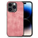 iPhone 14 Pro Vintage Leather PC Back Cover Phone Case - Pink