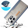 iPhone 14 Pro LC.IMEEKE LC-001 Color Matching Frosted Leather Phone Case - Blue