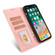 iPhone 14 Pro Fantasy Classic Skin-feel Calfskin Texture Leather Case - Rose Gold