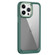 iPhone 14 Pro Carbon Fiber Transparent Back Panel Phone Case - Green