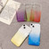 iPhone 14 Pro Gradient Electroplated Button Space Phone Case - Pink