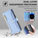 iPhone 14 Pro Sheep Texture Cross-body Zipper Wallet Leather Phone Case - Blue