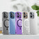 iPhone 14 Pro PC Crystal Clear Frosted Magnetic Magsafe Phone Case - Silver