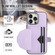 iPhone 14 Pro Shockproof Leather Phone Case with Card Holder - Purple