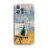iPhone 14 Pro Precise Hole Oil Painting Pattern PC Phone Case - Landscape Painting