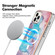 iPhone 14 Pro Marble Pattern Dual-side IMD Magsafe TPU Phone Case - Blue Marble