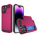 iPhone 14 Pro Multifunction Armor Slide Card Slot Phone Case - Rose Red