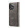 iPhone 14 Pro DG.MING Crazy Horse Texture Detachable Magnetic Leather Case - Grey