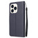iPhone 14 Pro Multifunctional Horizontal Flip Leather Case with Three Card Slot - Navy